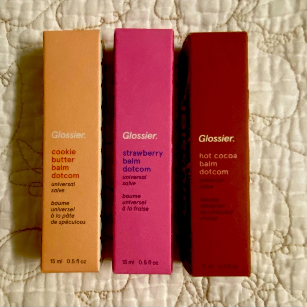 NWT 3pk Glossier Balm Dotcom OG Formula